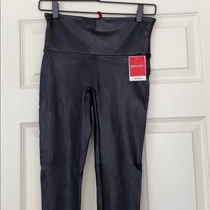 Spanx Black Faux Leather leggings